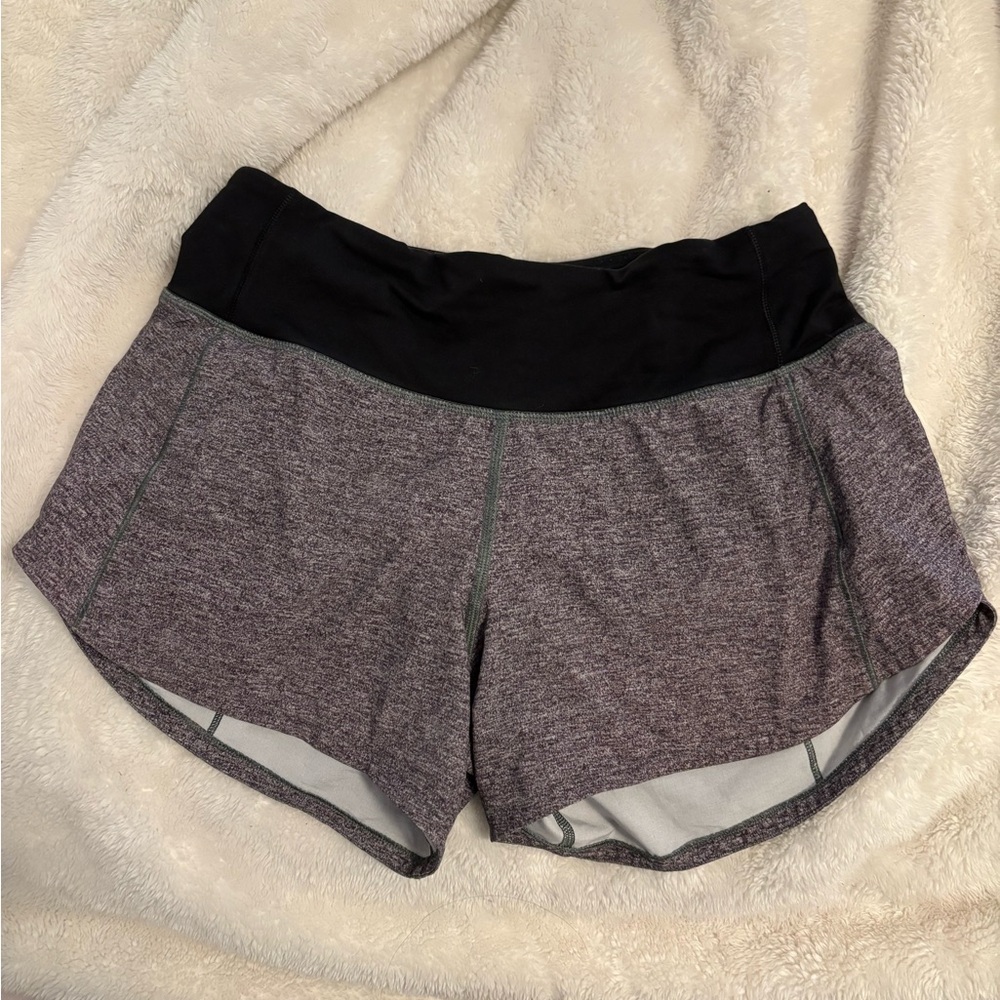 Women's Heathered Black and Gray Shorts